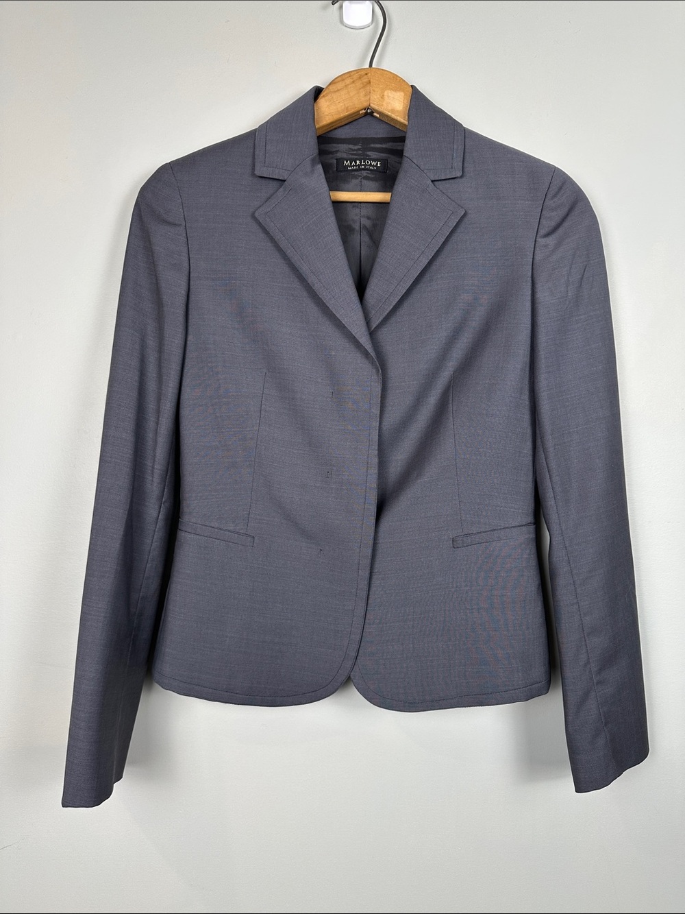 68. Marlowe wool Italy blazer minimalist gray